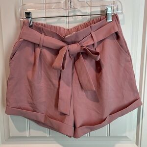 Pink belted shorts size large
